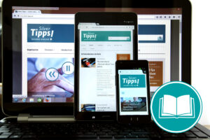 Eine Website wird auf einem Laptop, einem Tablet und einem Smartphone angepasst dargestellt.