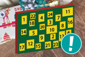 Das Bild zeigt einen Adventskalender.