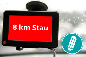 Wie das Navigationssystem weiß, wie lang der Stau ist